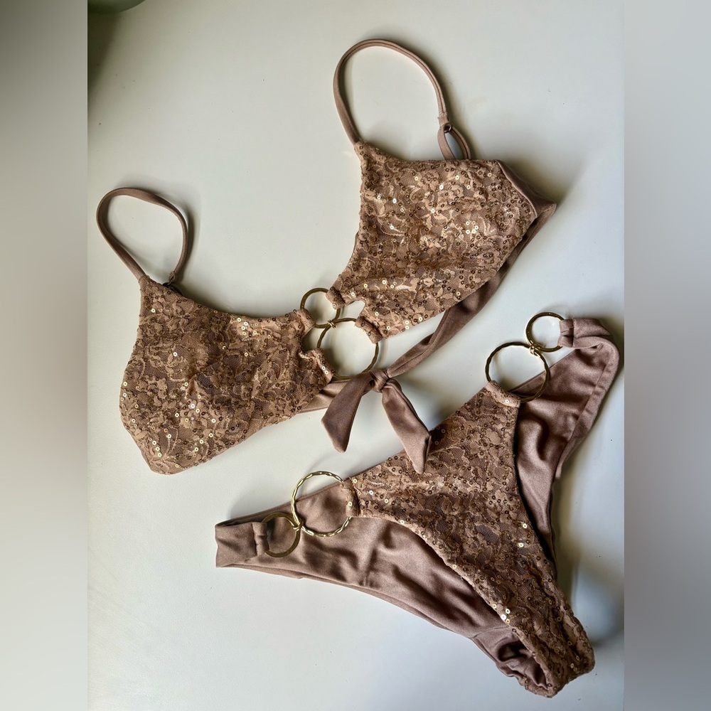 Sequin nude Bikini